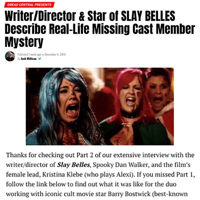 Writer/Director & Star of SLAY BELLES Describe Real-Life Missing Cast Member Mystery
